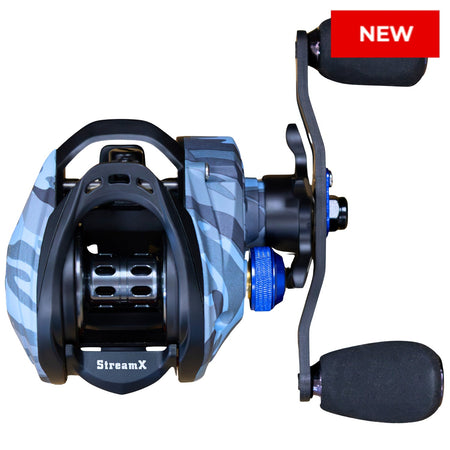 Reaction Tackle Baitcasting Fishing Reel - StreamX Edition - 7.5:1 gear ratio - NEW - Get Tight Gear