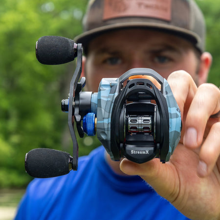 Reaction Tackle Baitcasting Fishing Reel - StreamX Edition - 7.5:1 gear ratio - NEW - Get Tight Gear
