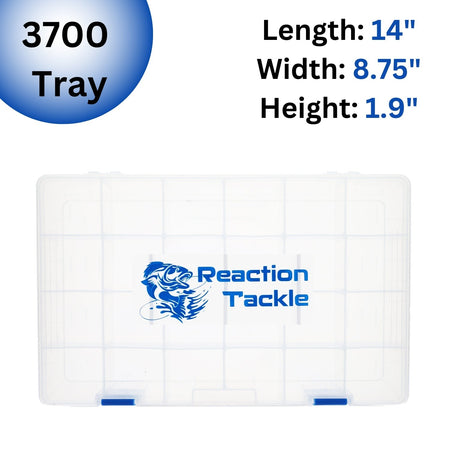 Reaction Tackle Basic Tackle Tray - Affordable, Lightweight Design with 2 Secure Clips - Get Tight Gear