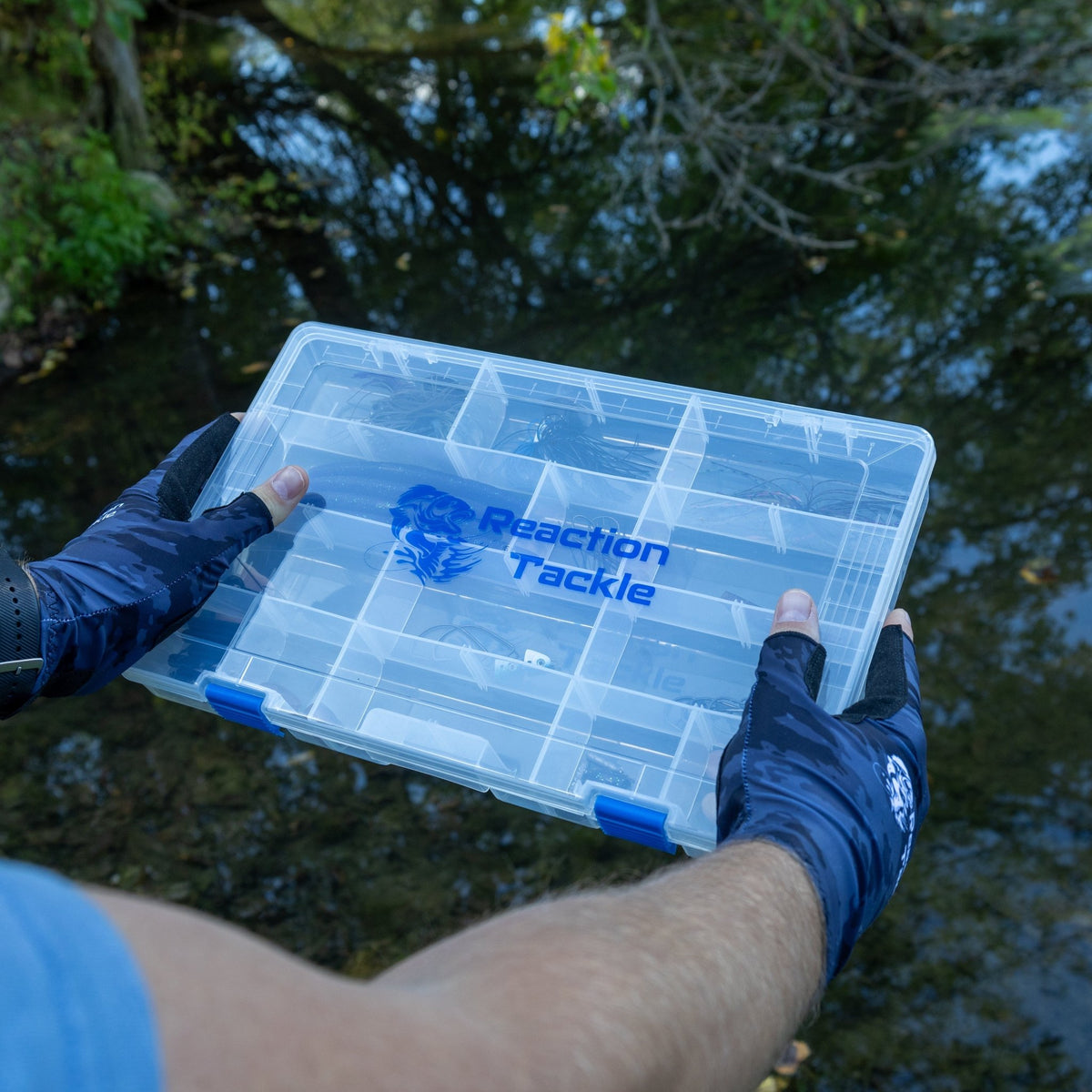 Reaction Tackle Basic Tackle Tray - Affordable, Lightweight Design with 2 Secure Clips - Get Tight Gear
