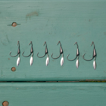 Reaction Tackle Bladed/Tungsten Weighted Swimbait Hooks - 3 - Pack - Get Tight Gear