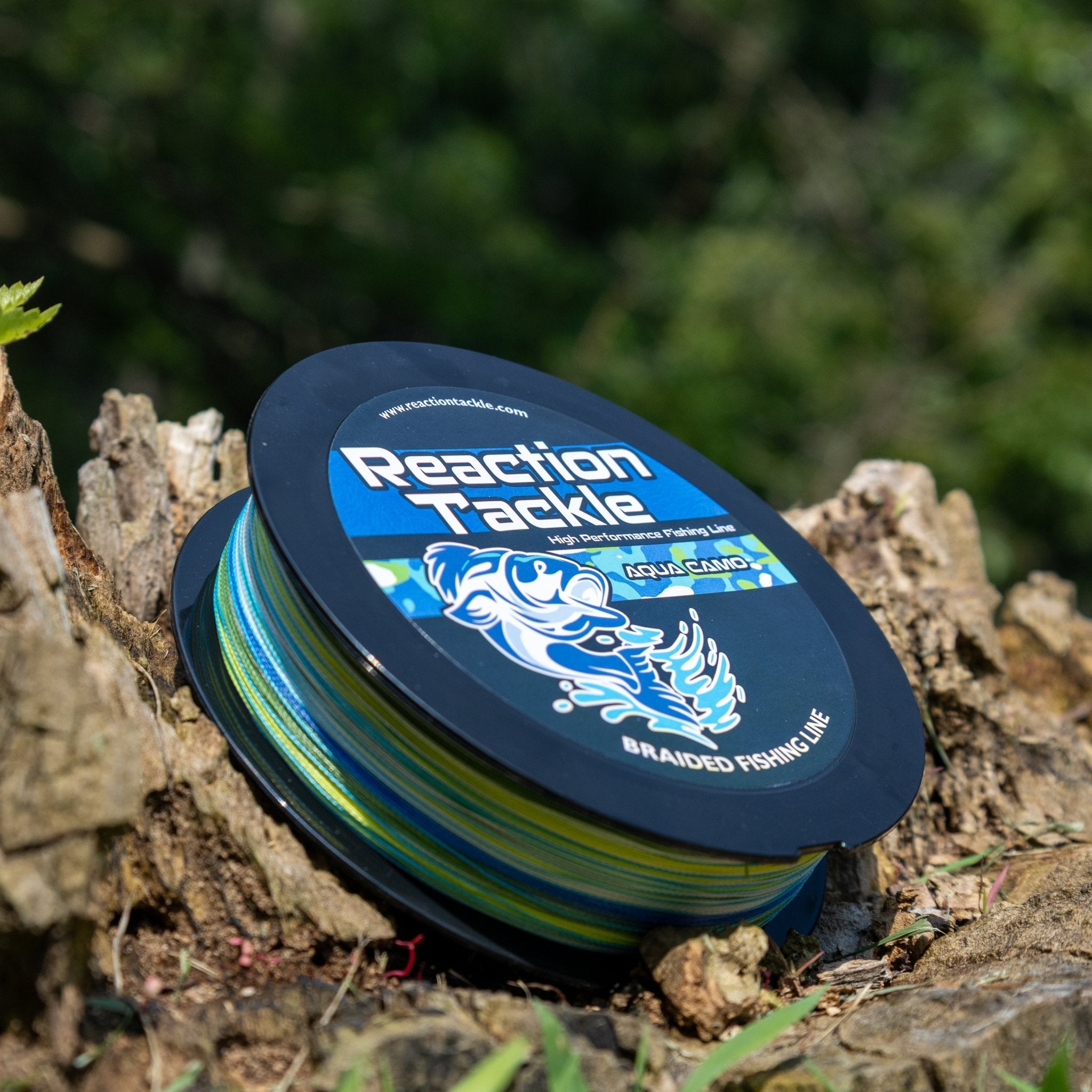 Reaction Tackle Braided Fishing Line - Aqua Camo - Get Tight Gear