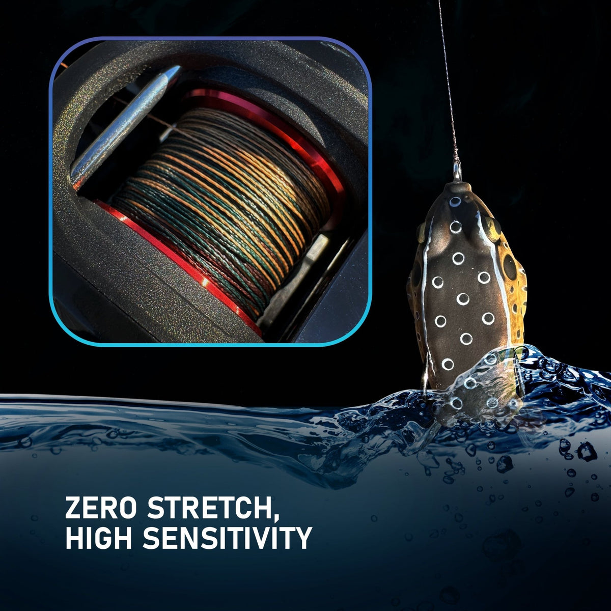 Reaction Tackle Braided Fishing Line - Aqua Camo - Get Tight Gear