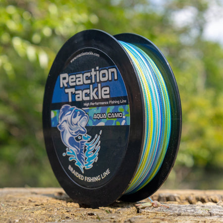 Reaction Tackle Braided Fishing Line - Aqua Camo - Get Tight Gear
