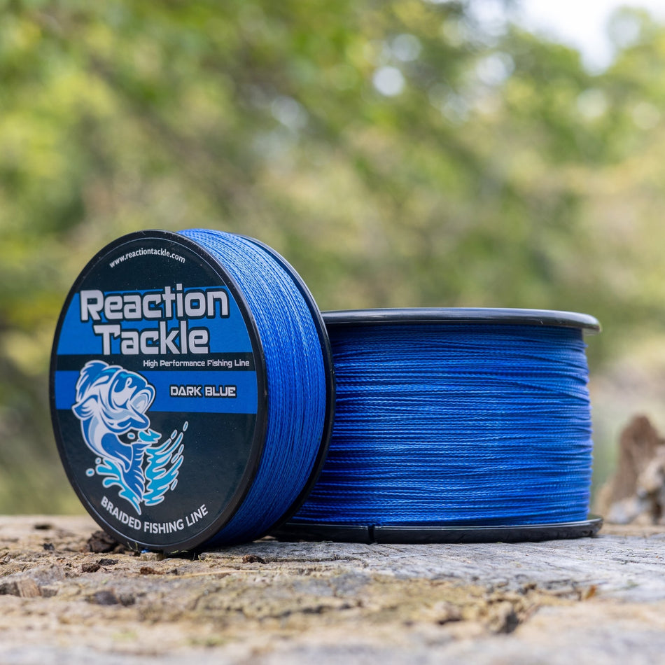 Reaction Tackle Braided Fishing Line - Dark Blue - Get Tight Gear