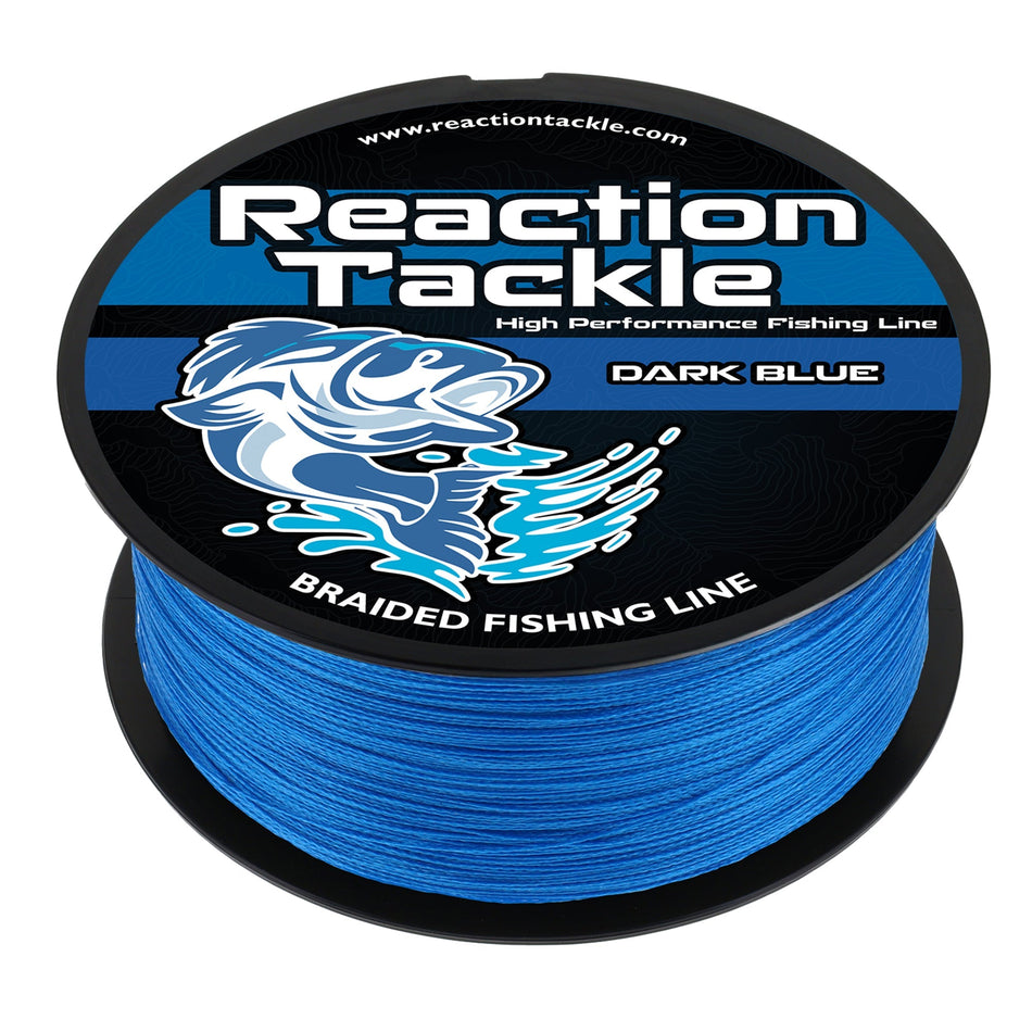 Reaction Tackle Braided Fishing Line - Dark Blue - Get Tight Gear