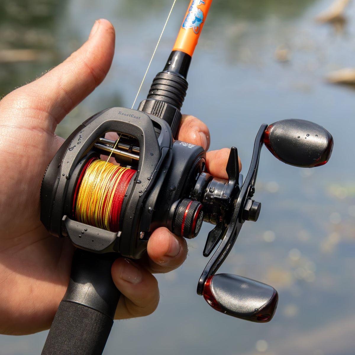 Reaction Tackle Braided Fishing Line - Fire Camo - NEW - Get Tight Gear