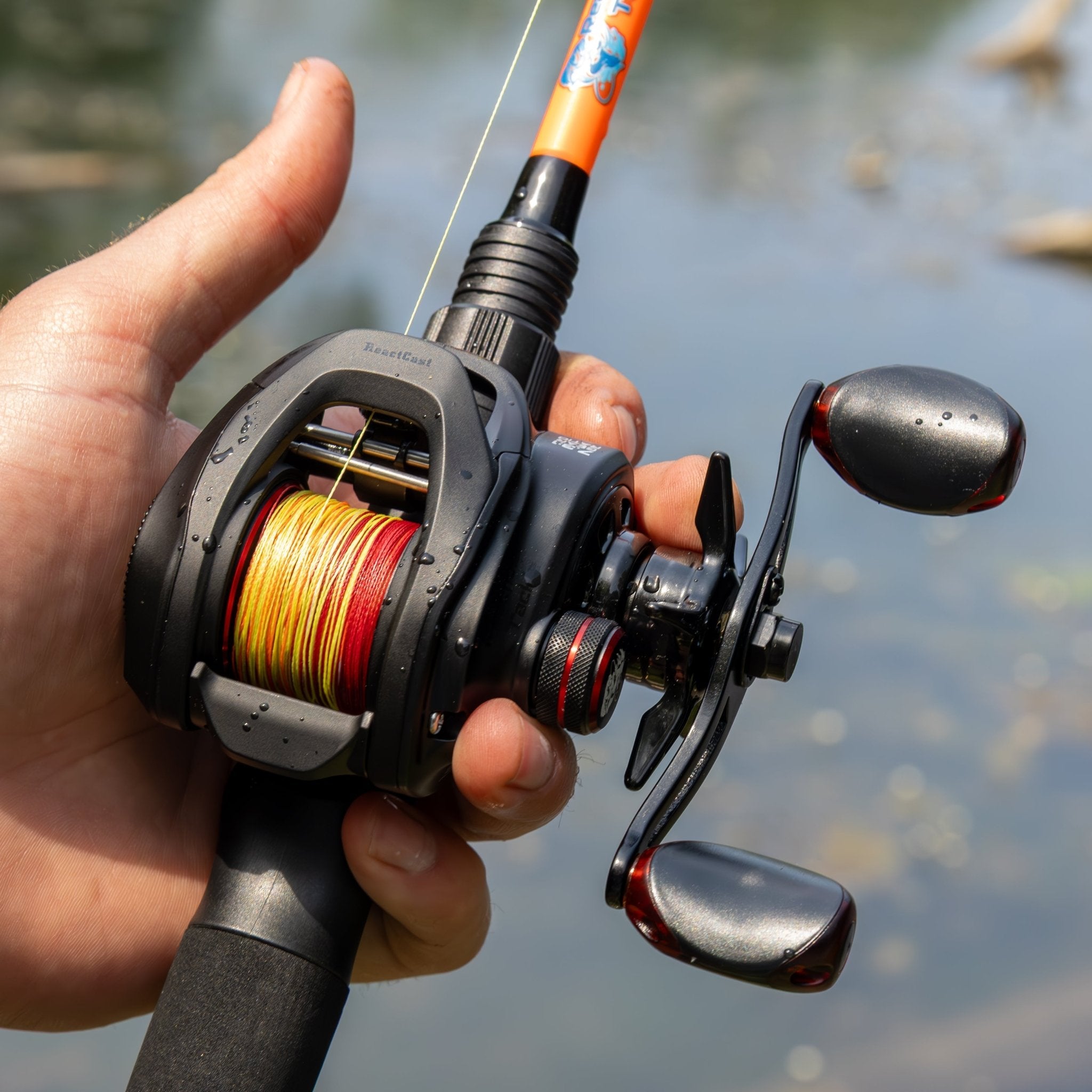 Reaction Tackle Braided Fishing Line - Fire Camo - NEW - Get Tight Gear