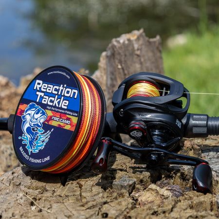 Reaction Tackle Braided Fishing Line - Fire Camo - NEW - Get Tight Gear
