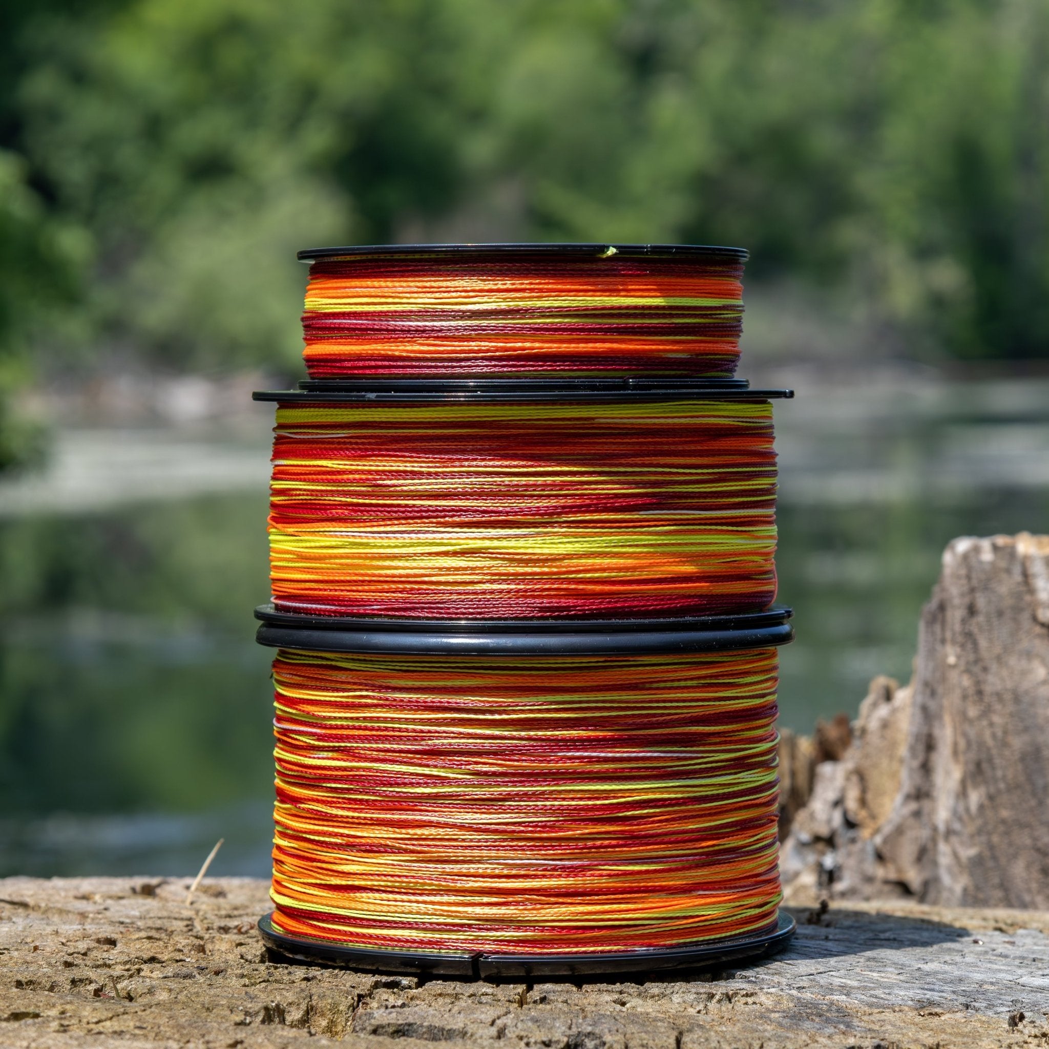 Reaction Tackle Braided Fishing Line - Fire Camo - NEW - Get Tight Gear