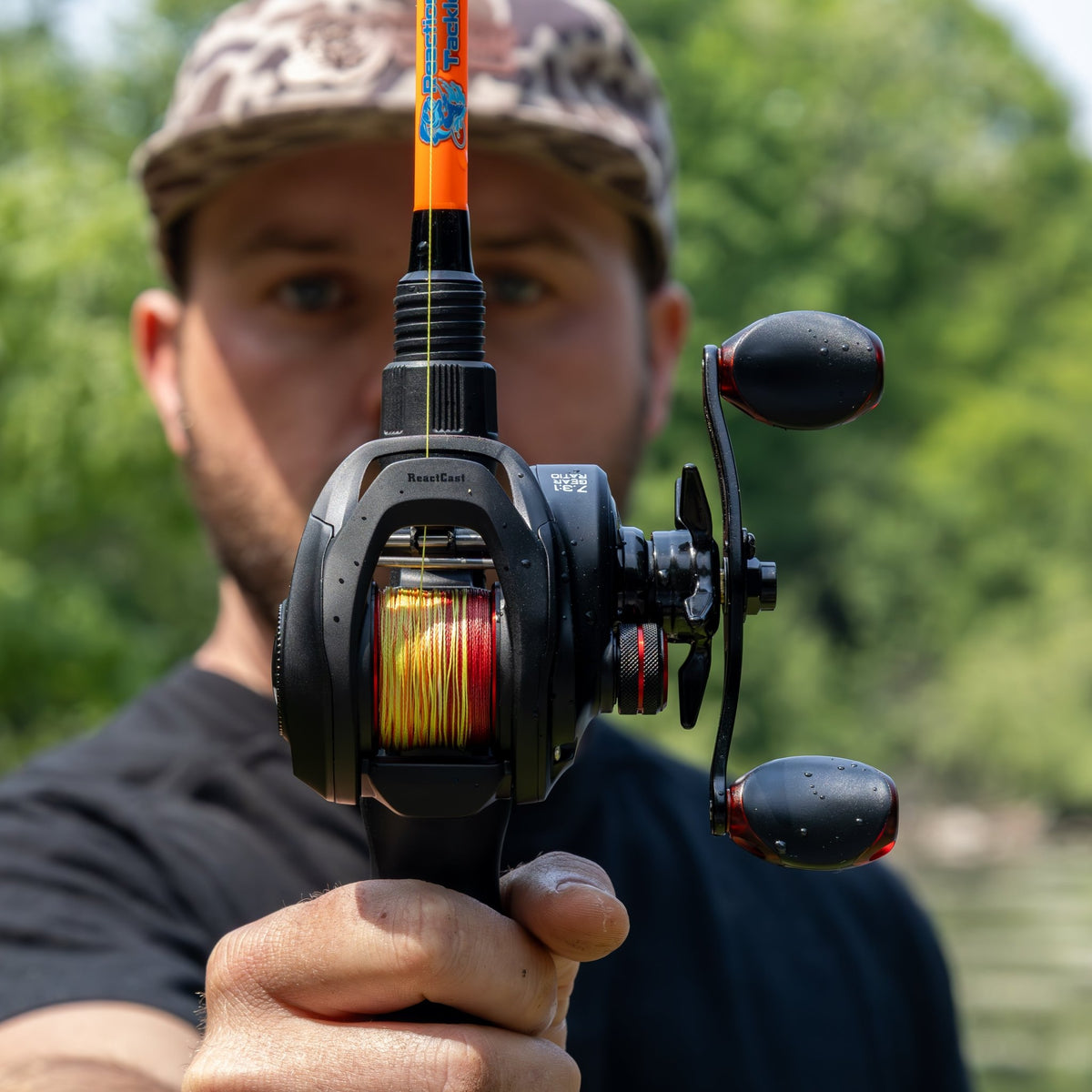 Reaction Tackle Braided Fishing Line - Fire Camo - NEW - Get Tight Gear