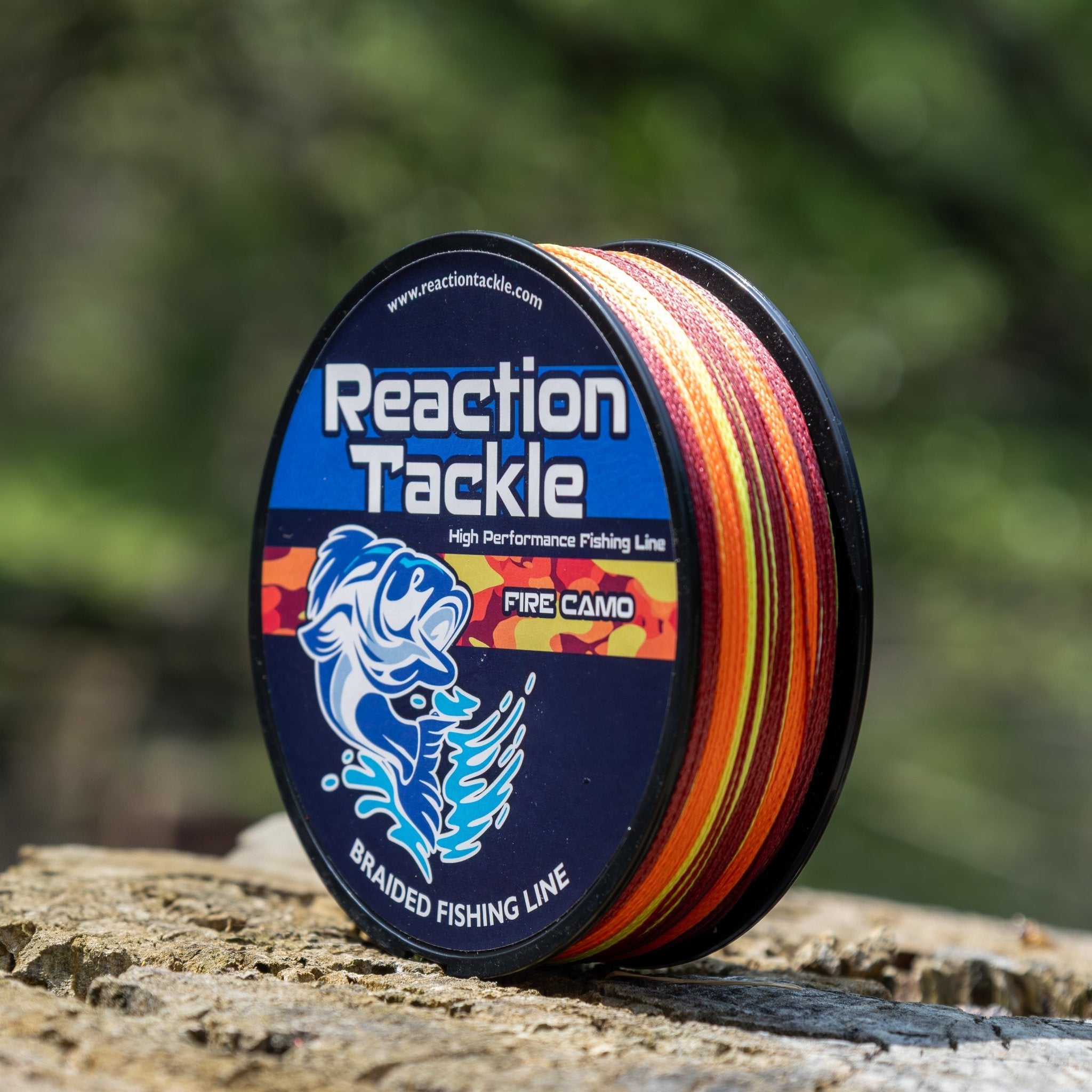 Reaction Tackle Braided Fishing Line - Fire Camo - NEW - Get Tight Gear