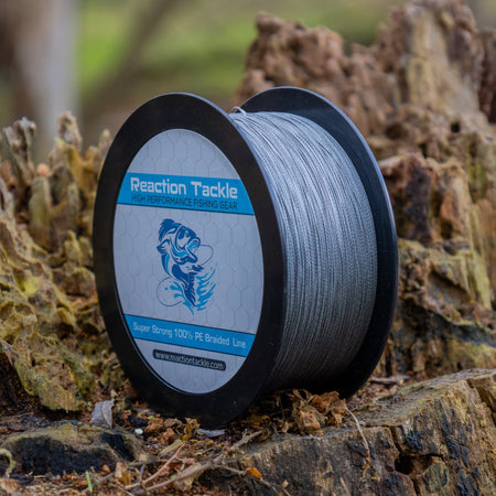 Reaction Tackle Braided Fishing Line - Gray - Get Tight Gear