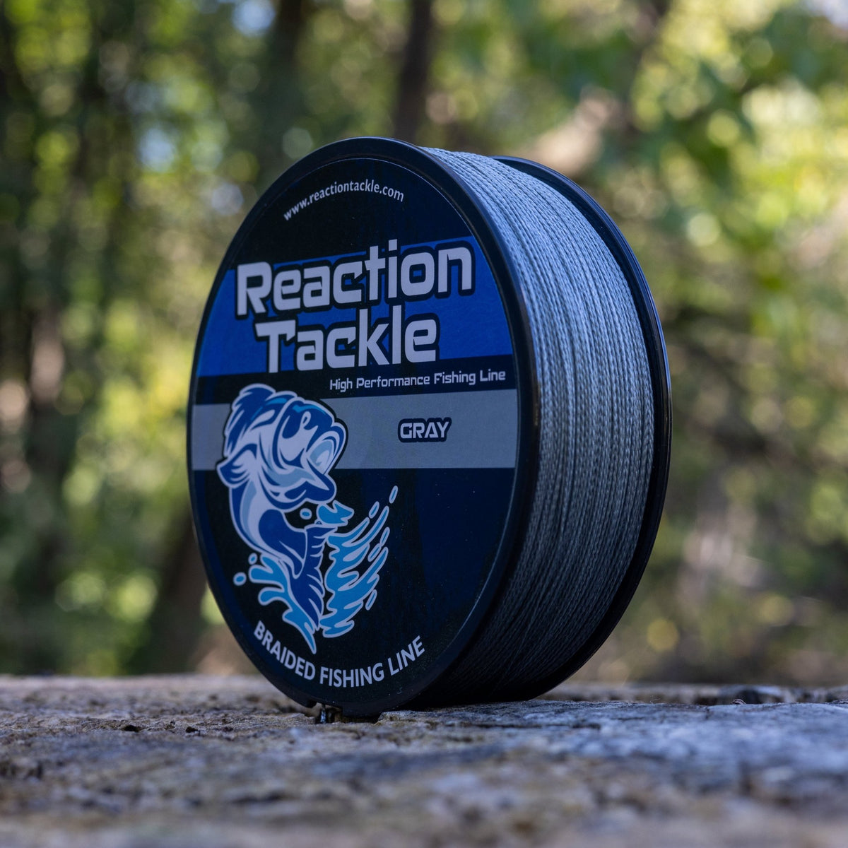 Reaction Tackle Braided Fishing Line - Gray - Get Tight Gear