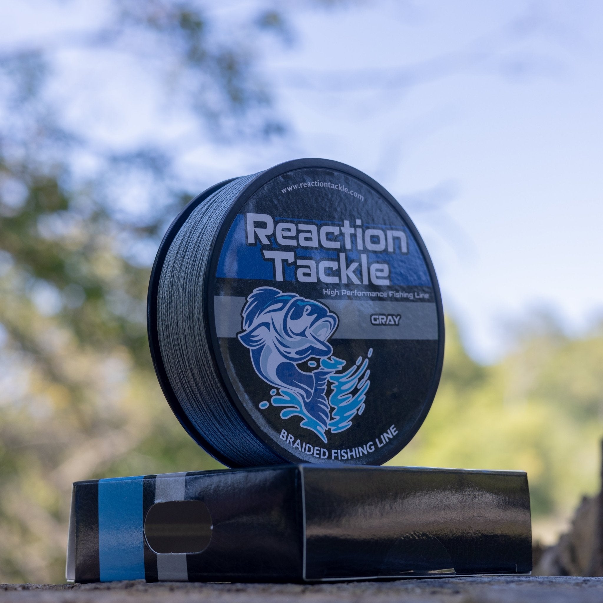Reaction Tackle Braided Fishing Line - Gray - Get Tight Gear