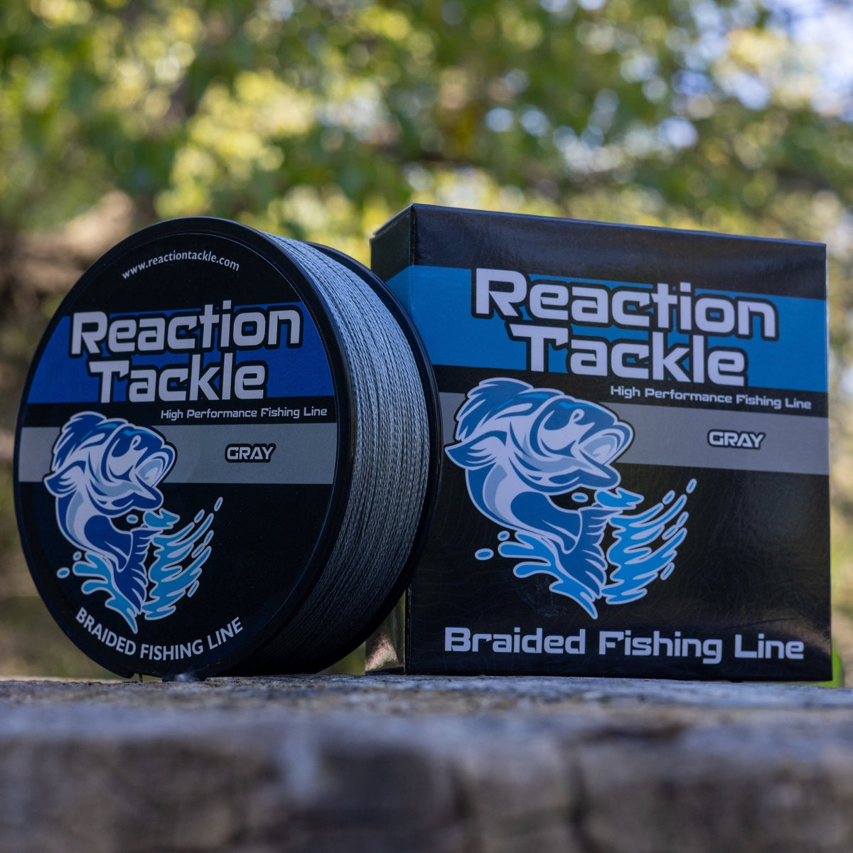Reaction Tackle Braided Fishing Line - Gray - Get Tight Gear