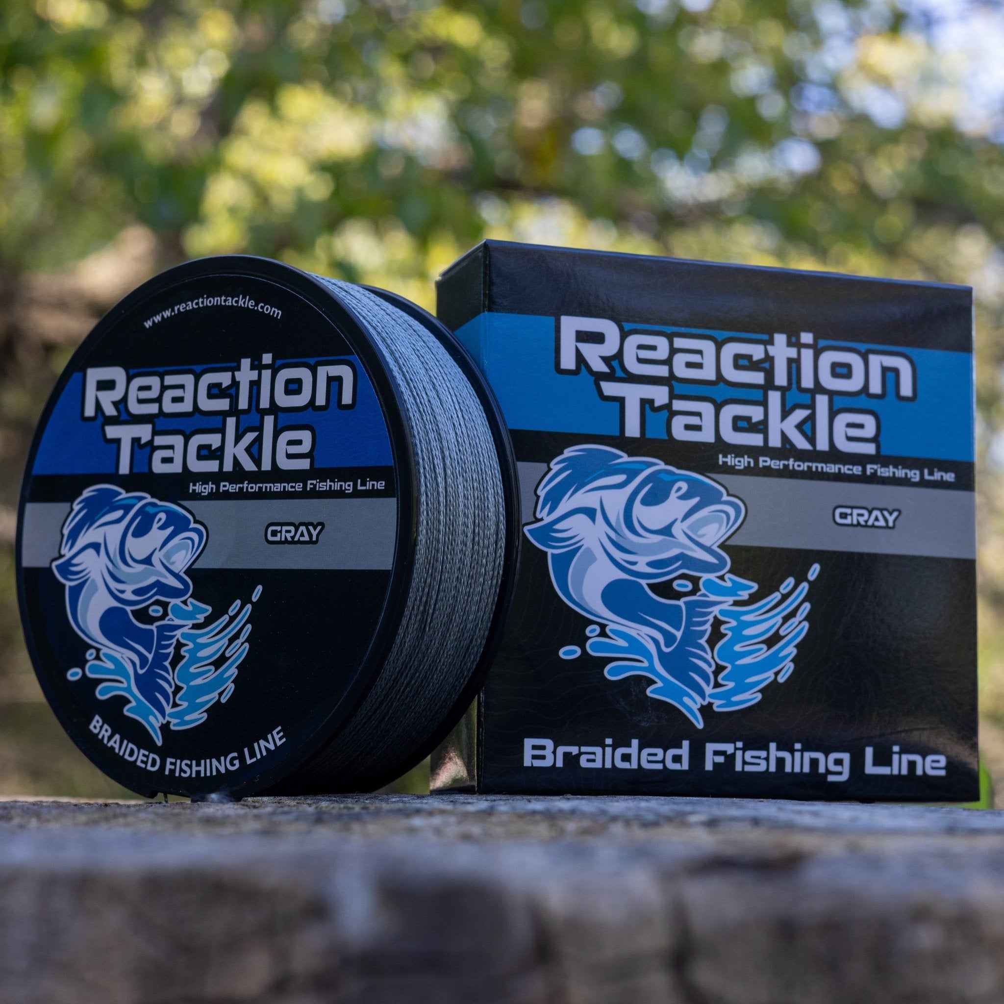 Reaction Tackle Braided Fishing Line - Gray - Get Tight Gear