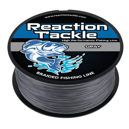 Reaction Tackle Braided Fishing Line - Gray - Get Tight Gear