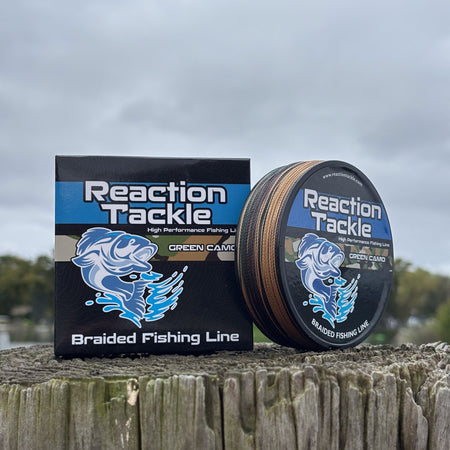 Reaction Tackle Braided Fishing Line - Green Camo - Get Tight Gear