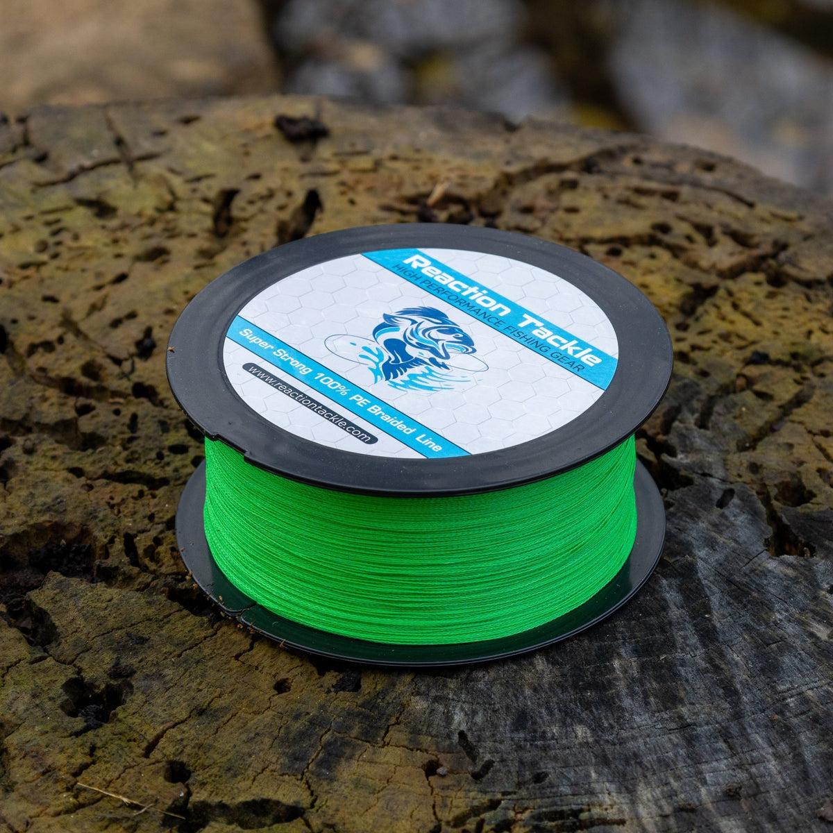 Reaction Tackle Braided Fishing Line - Hi - Vis Green - Get Tight Gear