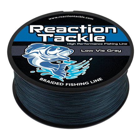 Reaction Tackle Braided Fishing Line - Low - Vis Gray - Get Tight Gear