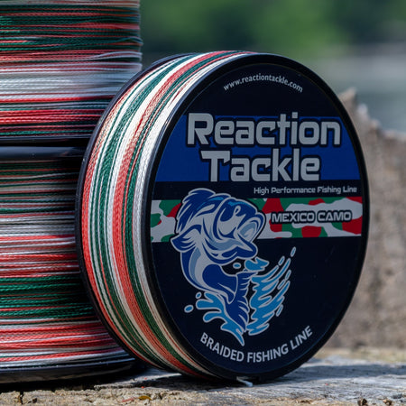 Reaction Tackle Braided Fishing Line - Mexico Camo - NEW - Get Tight Gear