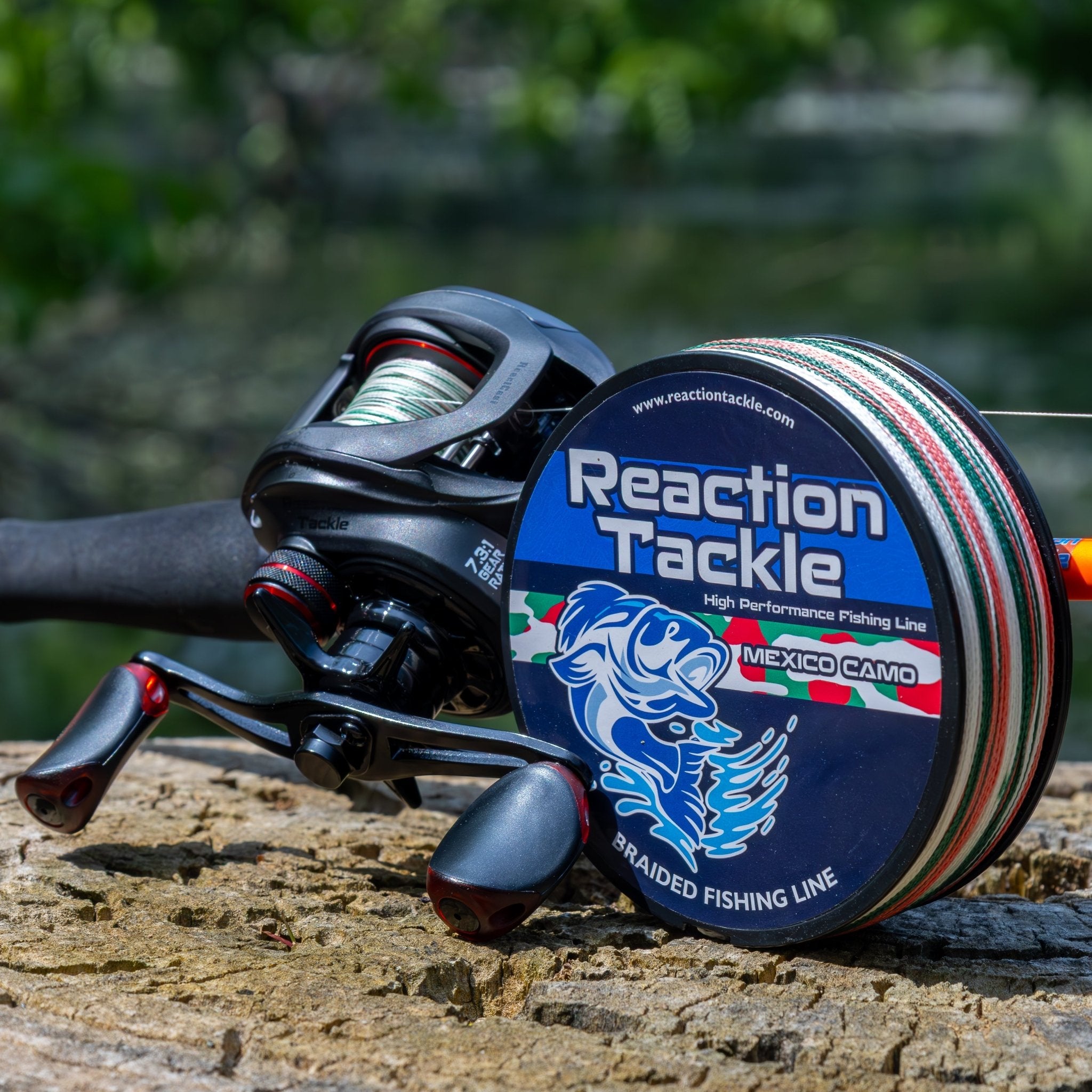 Reaction Tackle Braided Fishing Line - Mexico Camo - NEW - Get Tight Gear