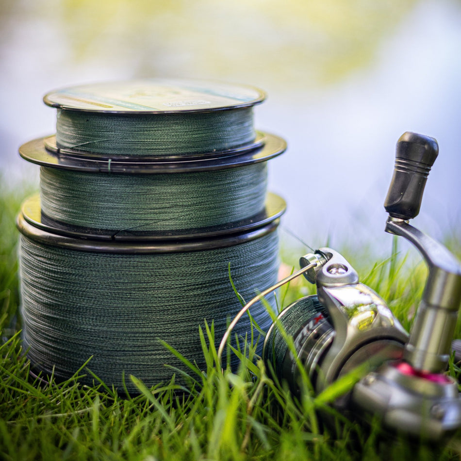 Reaction Tackle Braided Fishing Line - Moss Green - Get Tight Gear