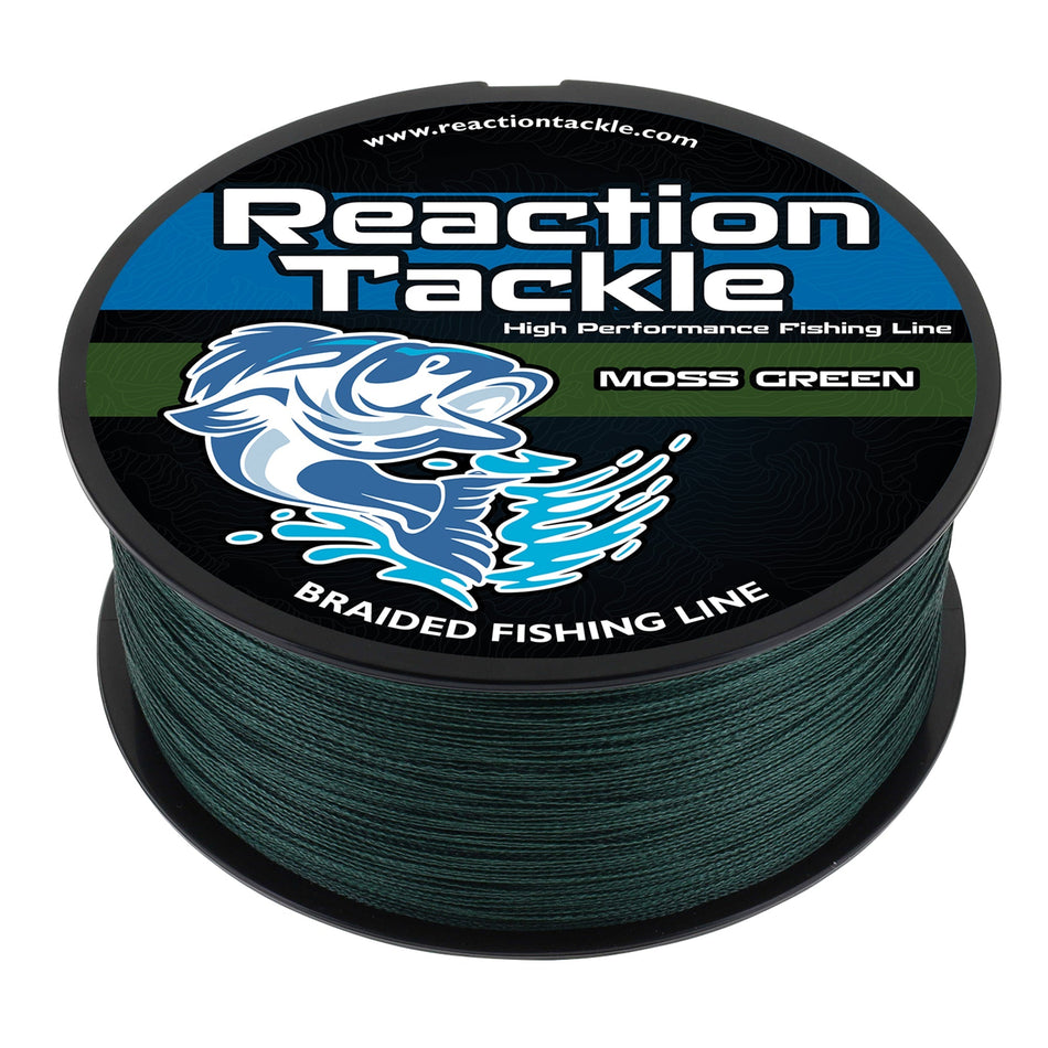 Reaction Tackle Braided Fishing Line - Moss Green - Get Tight Gear