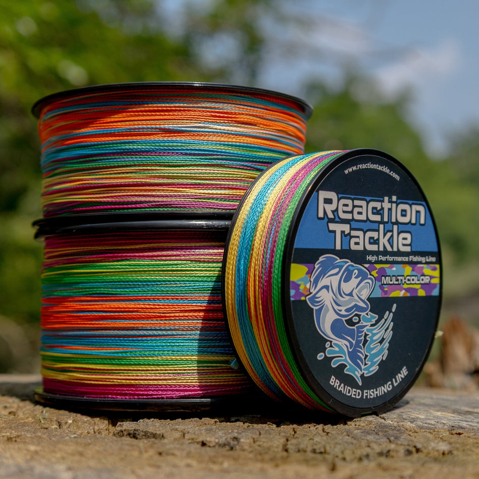 Reaction Tackle Braided Fishing Line - Multi - Color - Get Tight Gear