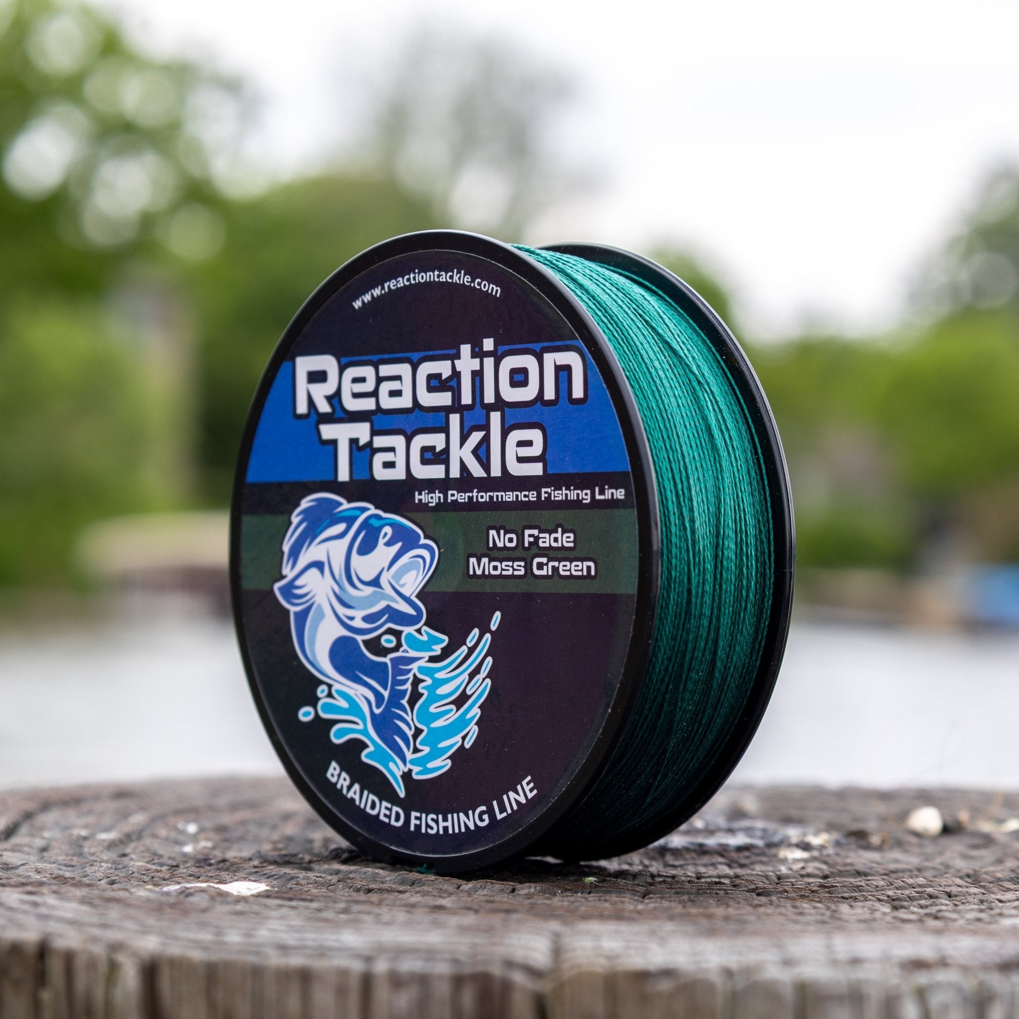 Reaction Tackle Braided Fishing Line - NO FADE Moss Green - NEW - Get Tight Gear