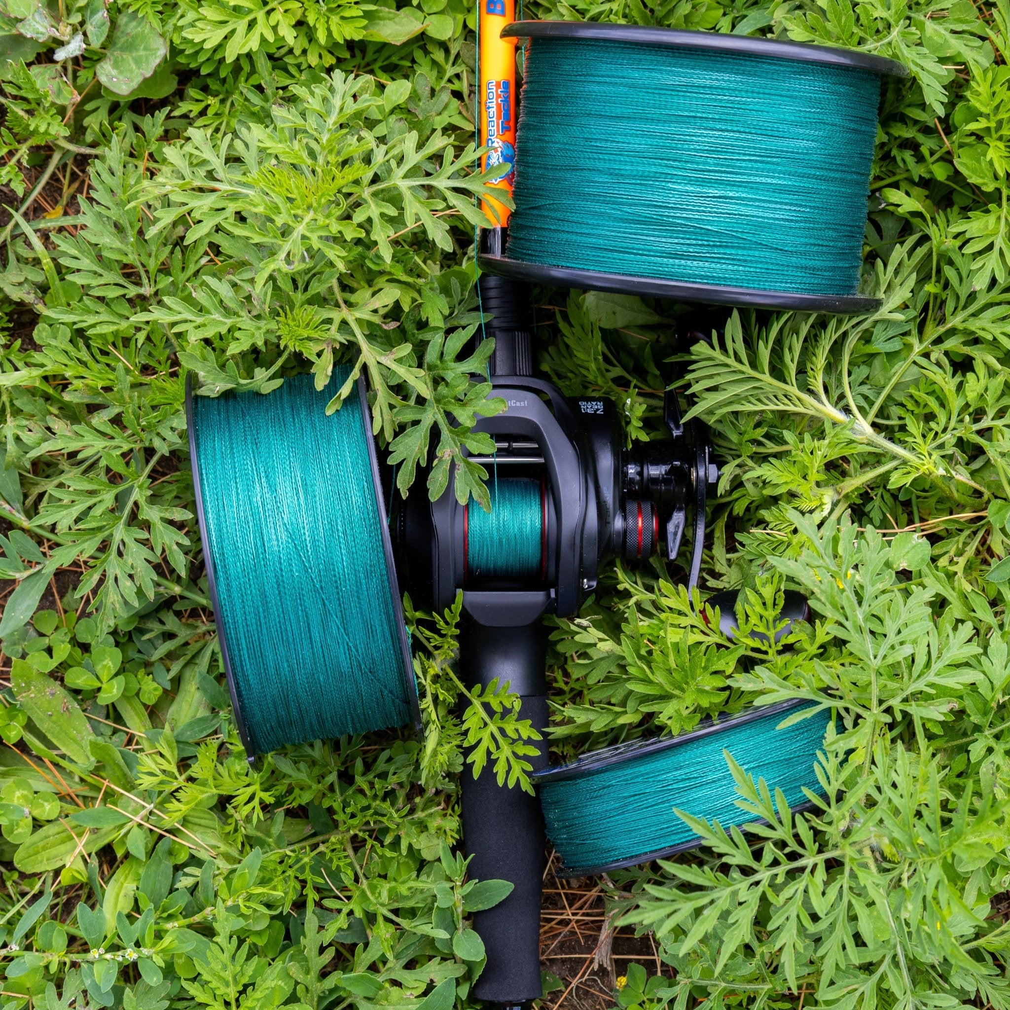 Reaction Tackle Braided Fishing Line - NO FADE Moss Green - NEW - Get Tight Gear
