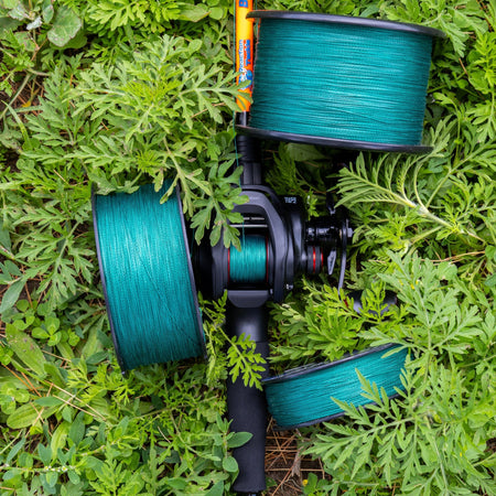 Reaction Tackle Braided Fishing Line - NO FADE Moss Green - NEW - Get Tight Gear
