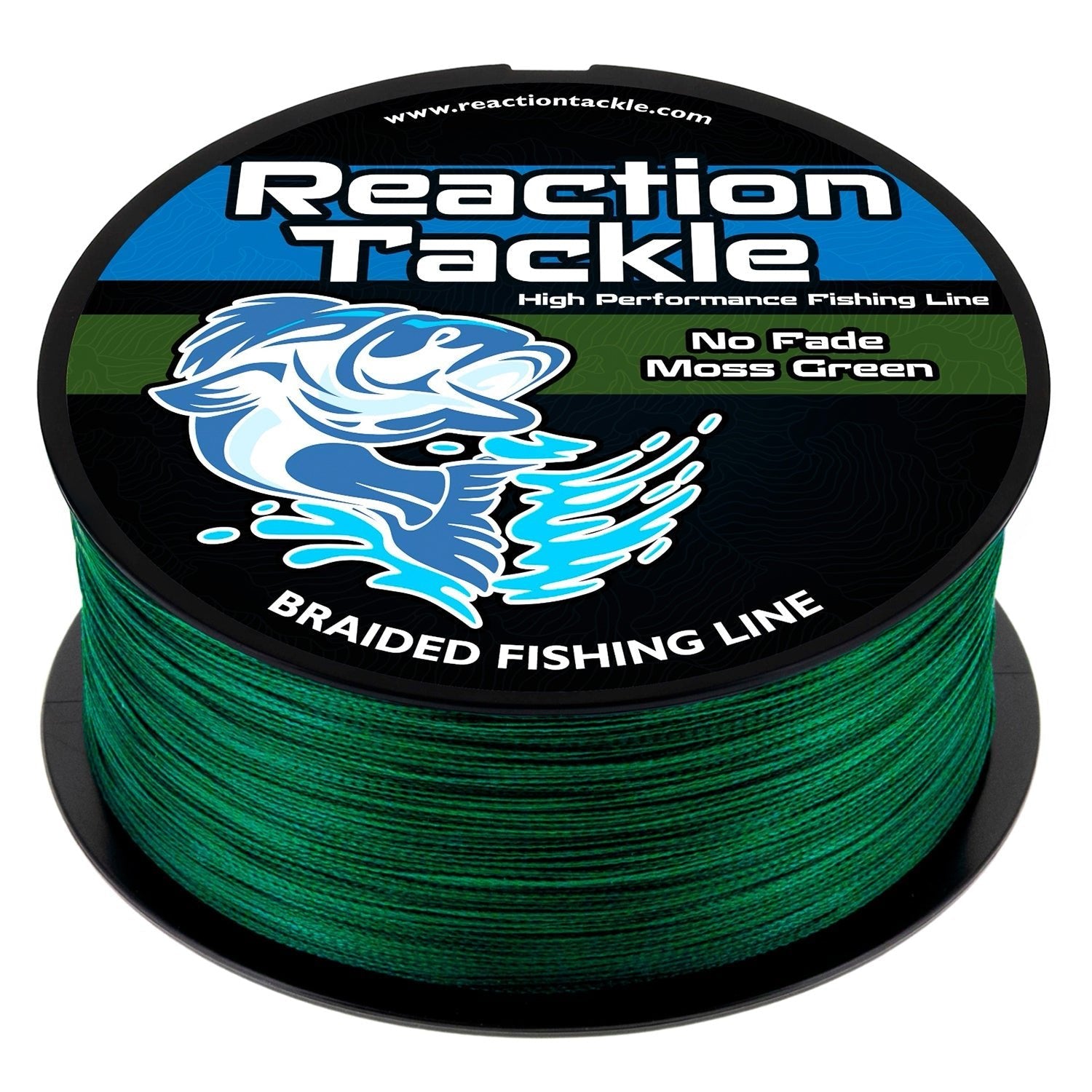 Reaction Tackle Braided Fishing Line - NO FADE Moss Green - NEW - Get Tight Gear