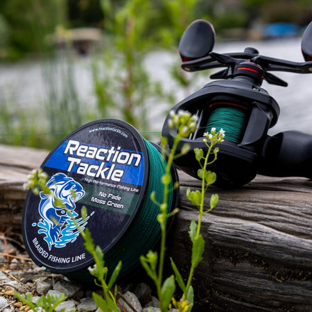 Reaction Tackle Braided Fishing Line - NO FADE Moss Green - NEW - Get Tight Gear