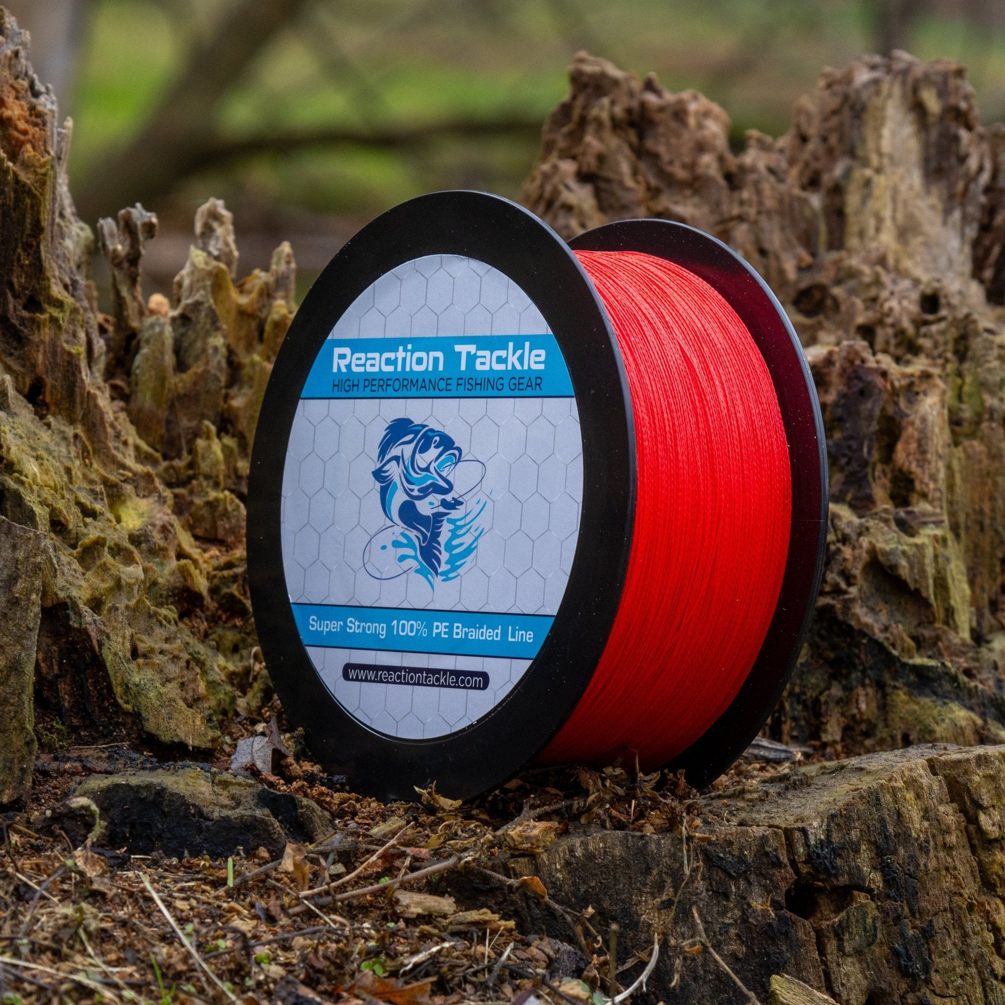 Reaction Tackle Braided Fishing Line - NO FADE Red - Get Tight Gear