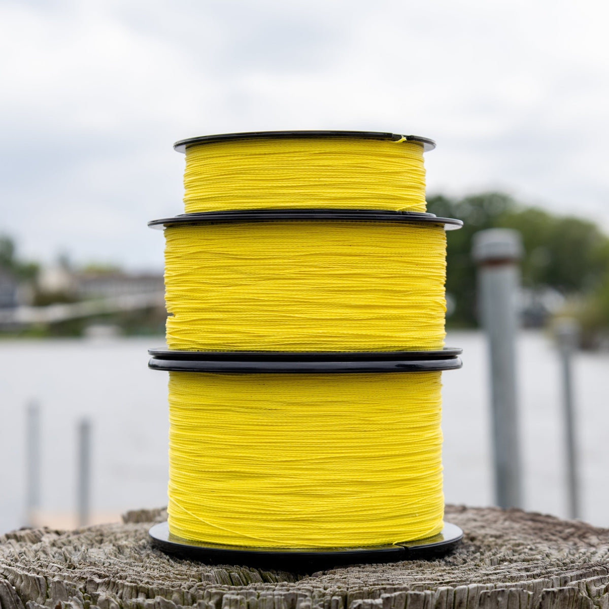 Reaction Tackle Braided Fishing Line - NO FADE Yellow - NEW - Get Tight Gear