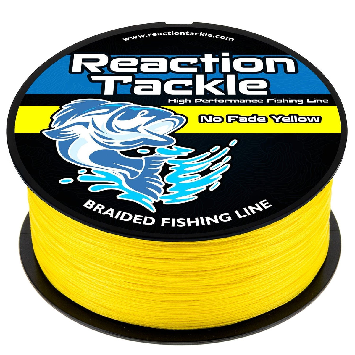 Reaction Tackle Braided Fishing Line - NO FADE Yellow - NEW - Get Tight Gear