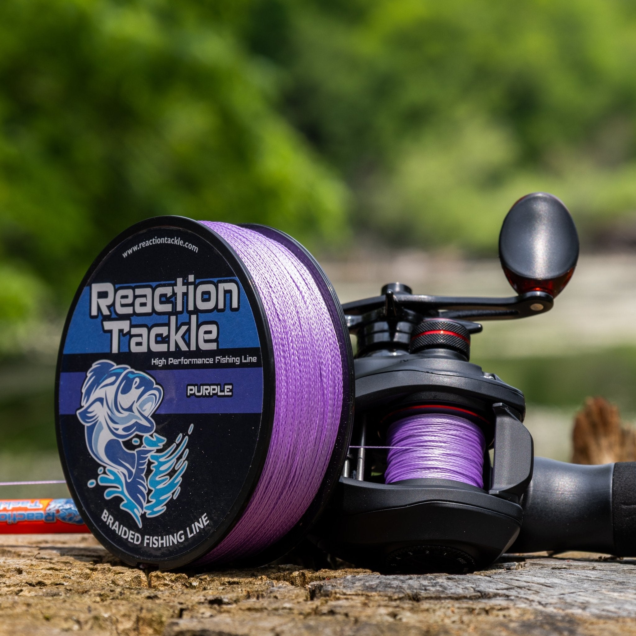 Reaction Tackle Braided Fishing Line - Purple - NEW - Get Tight Gear