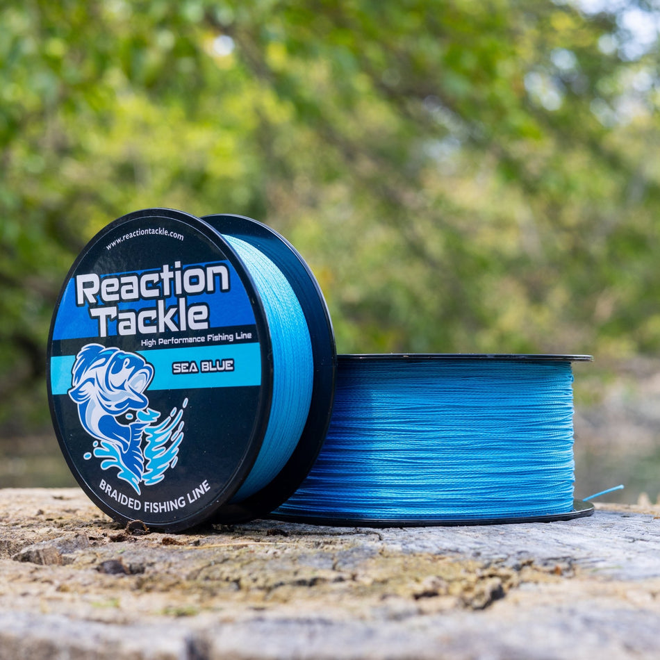 Reaction Tackle Braided Fishing Line - Sea Blue - Get Tight Gear