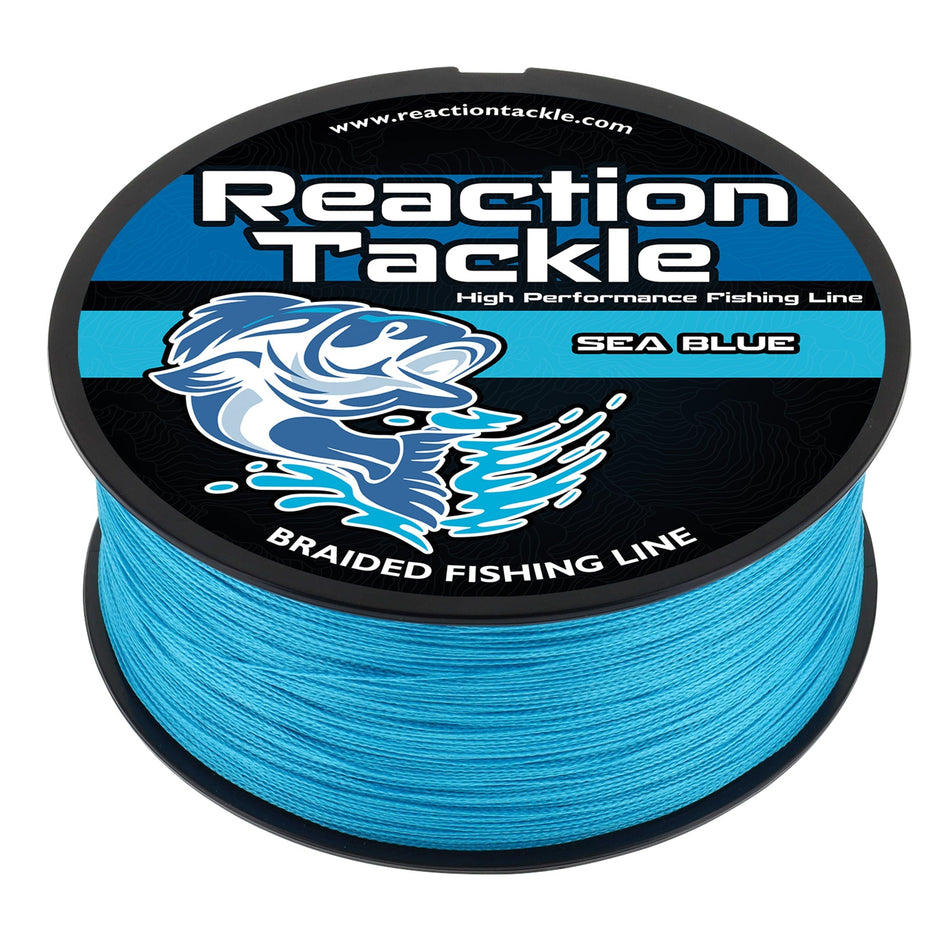 Reaction Tackle Braided Fishing Line - Sea Blue - Get Tight Gear