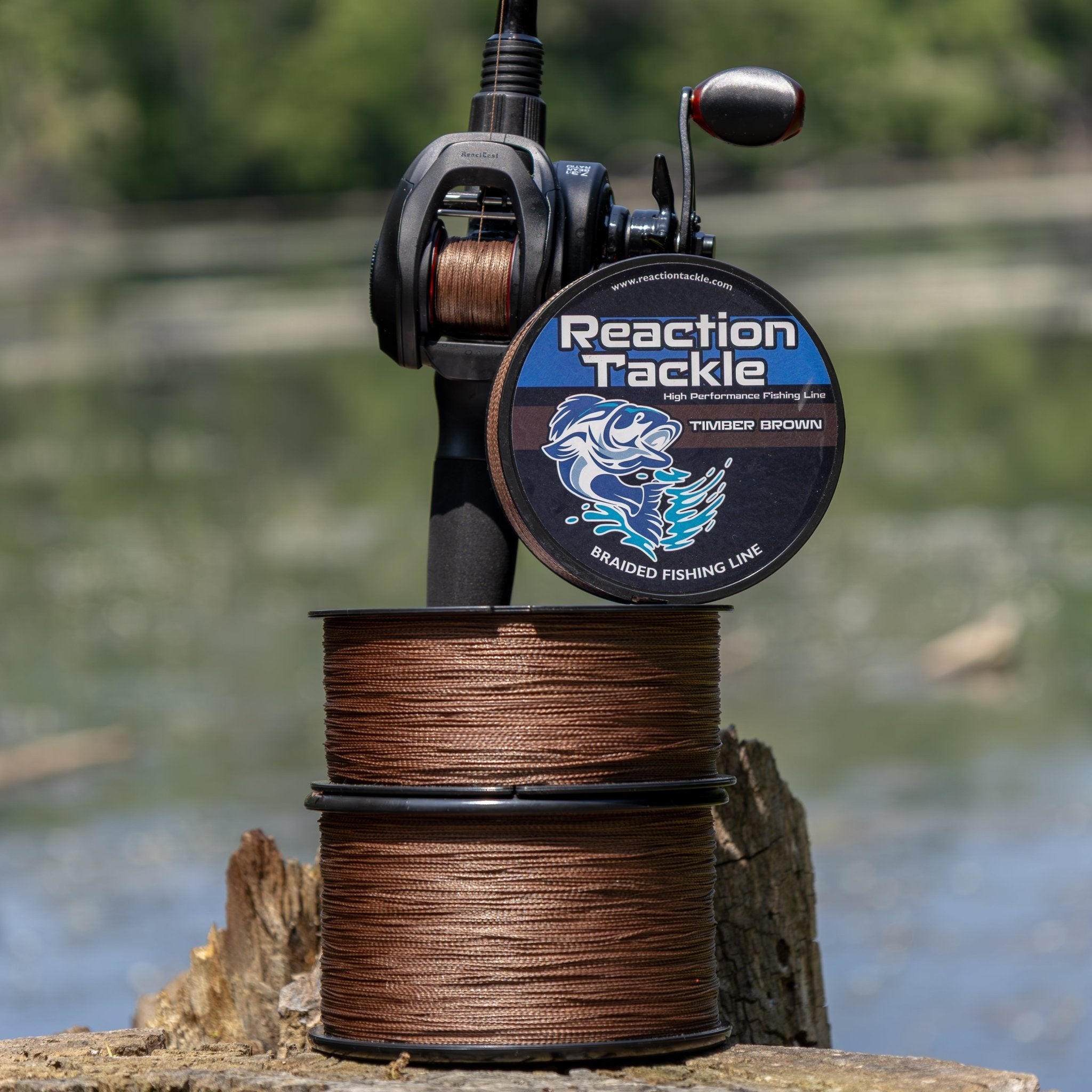 Reaction Tackle Braided Fishing Line - Timber Brown - NEW - Get Tight Gear