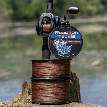 Reaction Tackle Braided Fishing Line - Timber Brown - NEW - Get Tight Gear