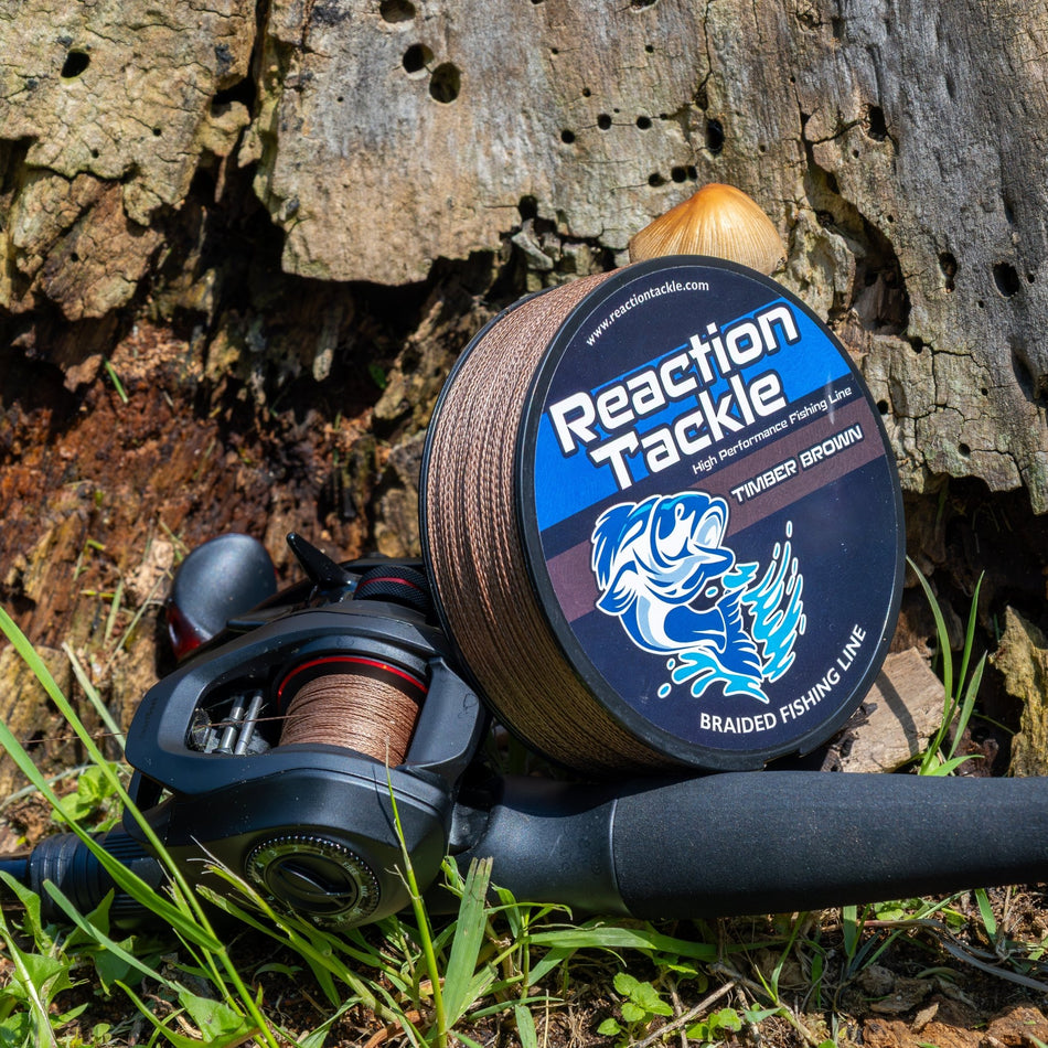 Reaction Tackle Braided Fishing Line - Timber Brown - NEW - Get Tight Gear