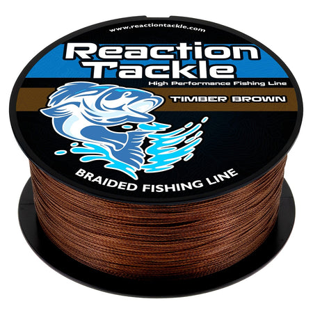 Reaction Tackle Braided Fishing Line - Timber Brown - NEW - Get Tight Gear