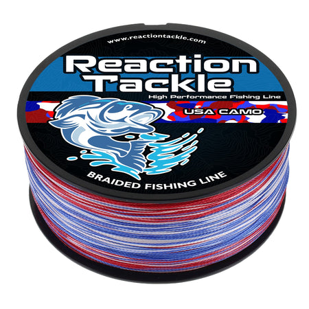 Reaction Tackle Braided Fishing Line - USA Camo - Get Tight Gear