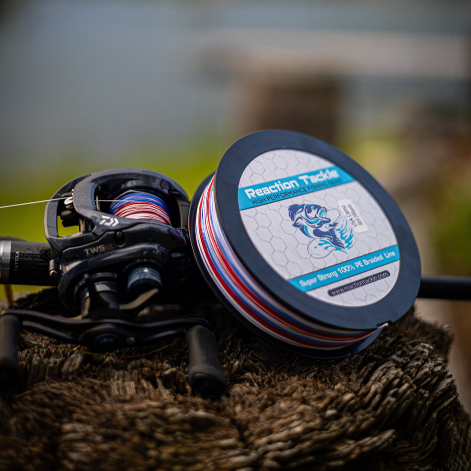 Reaction Tackle Braided Fishing Line - USA Camo - Get Tight Gear