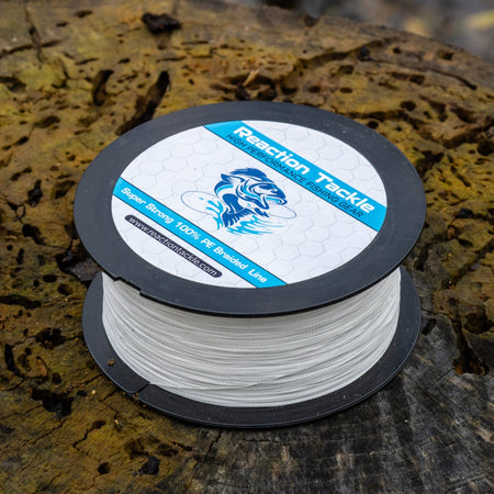 Reaction Tackle Braided Fishing Line - White - Get Tight Gear