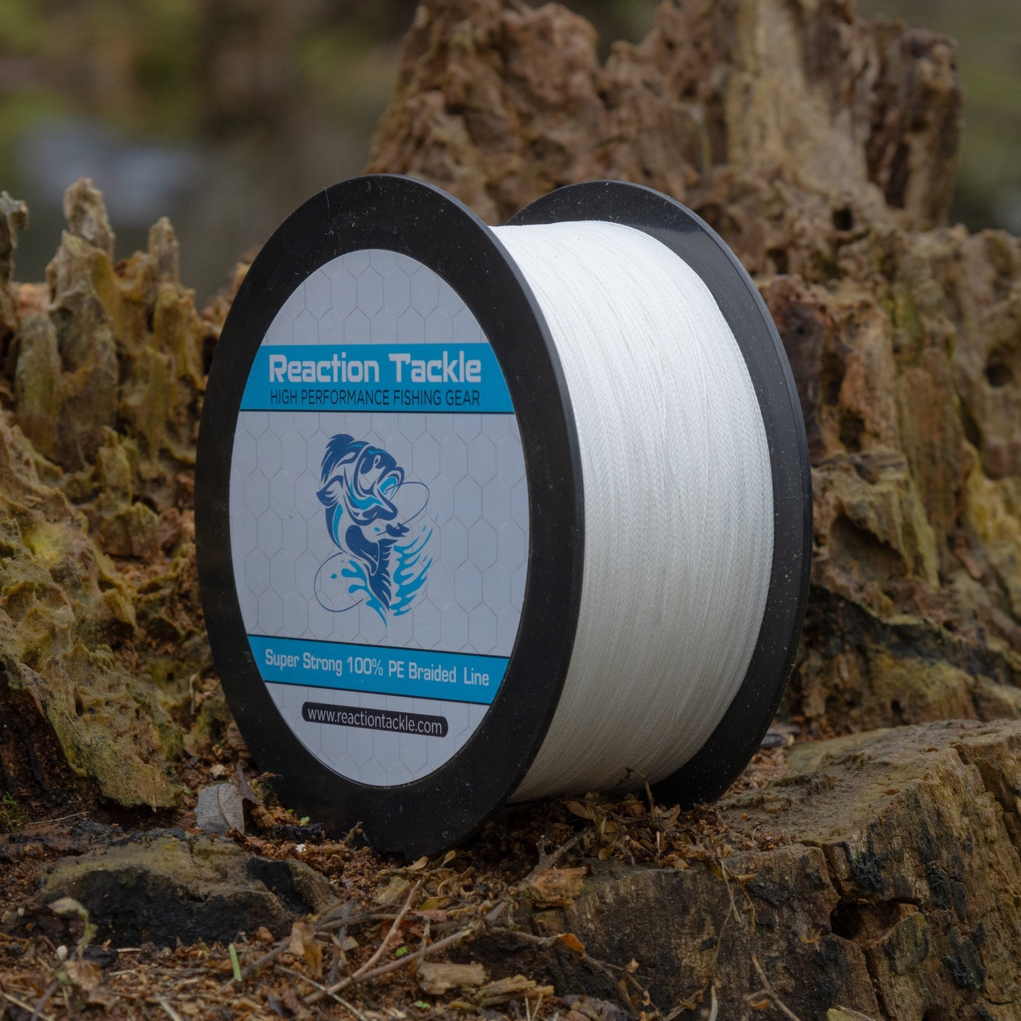 Reaction Tackle Braided Fishing Line - White - Get Tight Gear