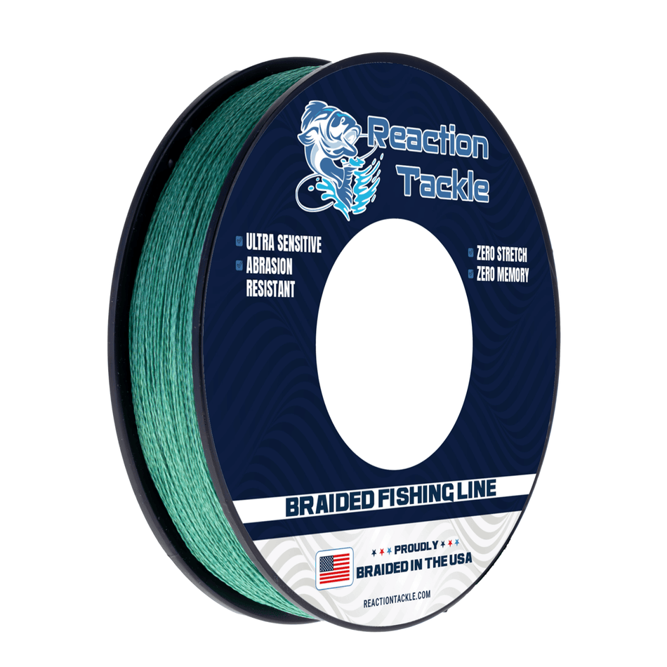 Reaction Tackle BRAIDED IN THE USA Fishing Line - 4X - NEW - Get Tight Gear